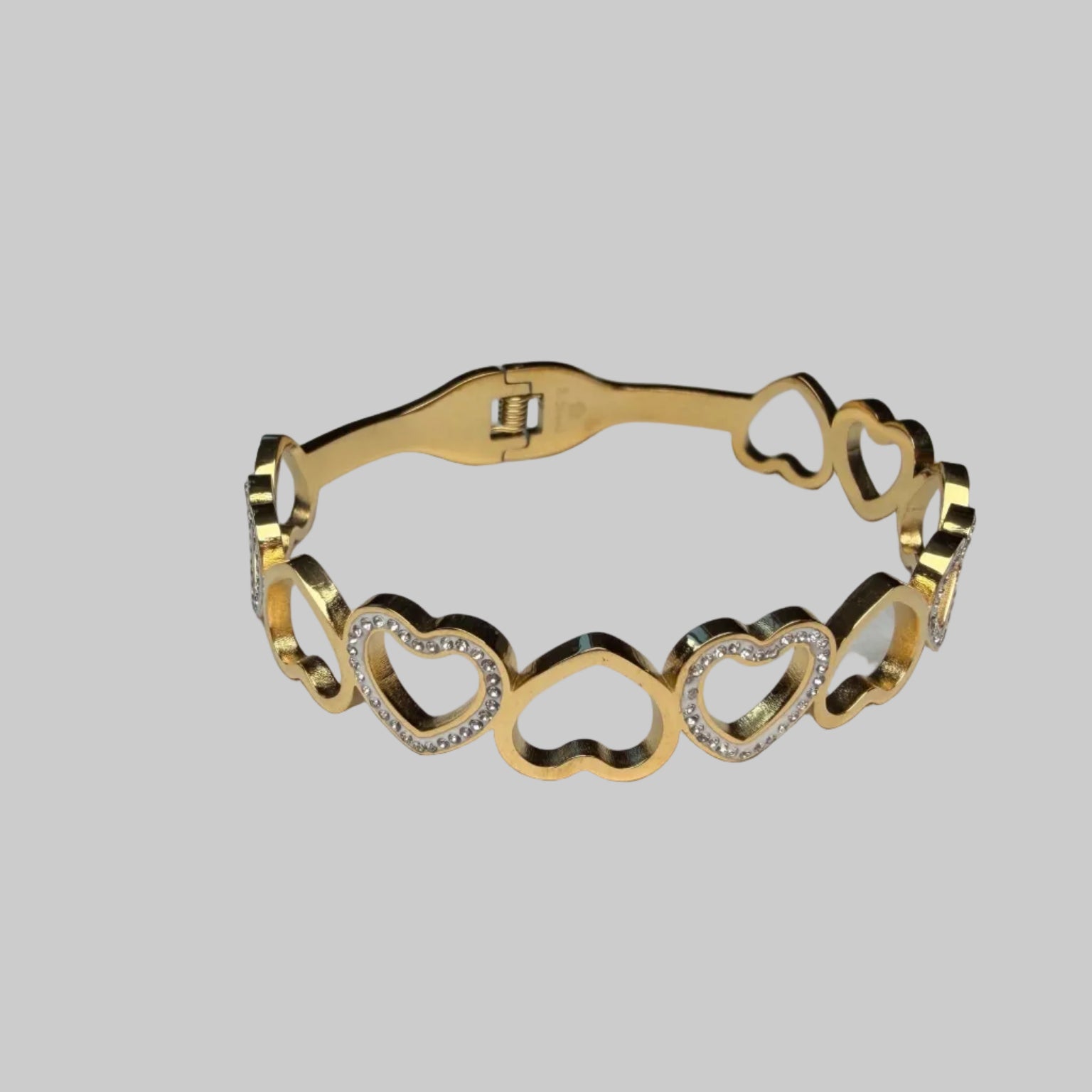 Herz Gliederarmreif Gold