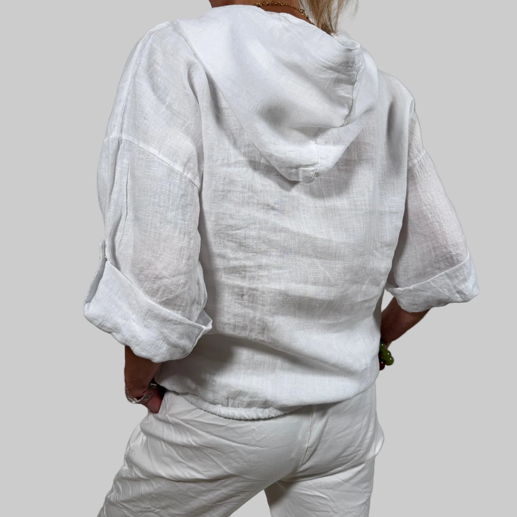Leinenhemd Hoodie - Farbauswahl