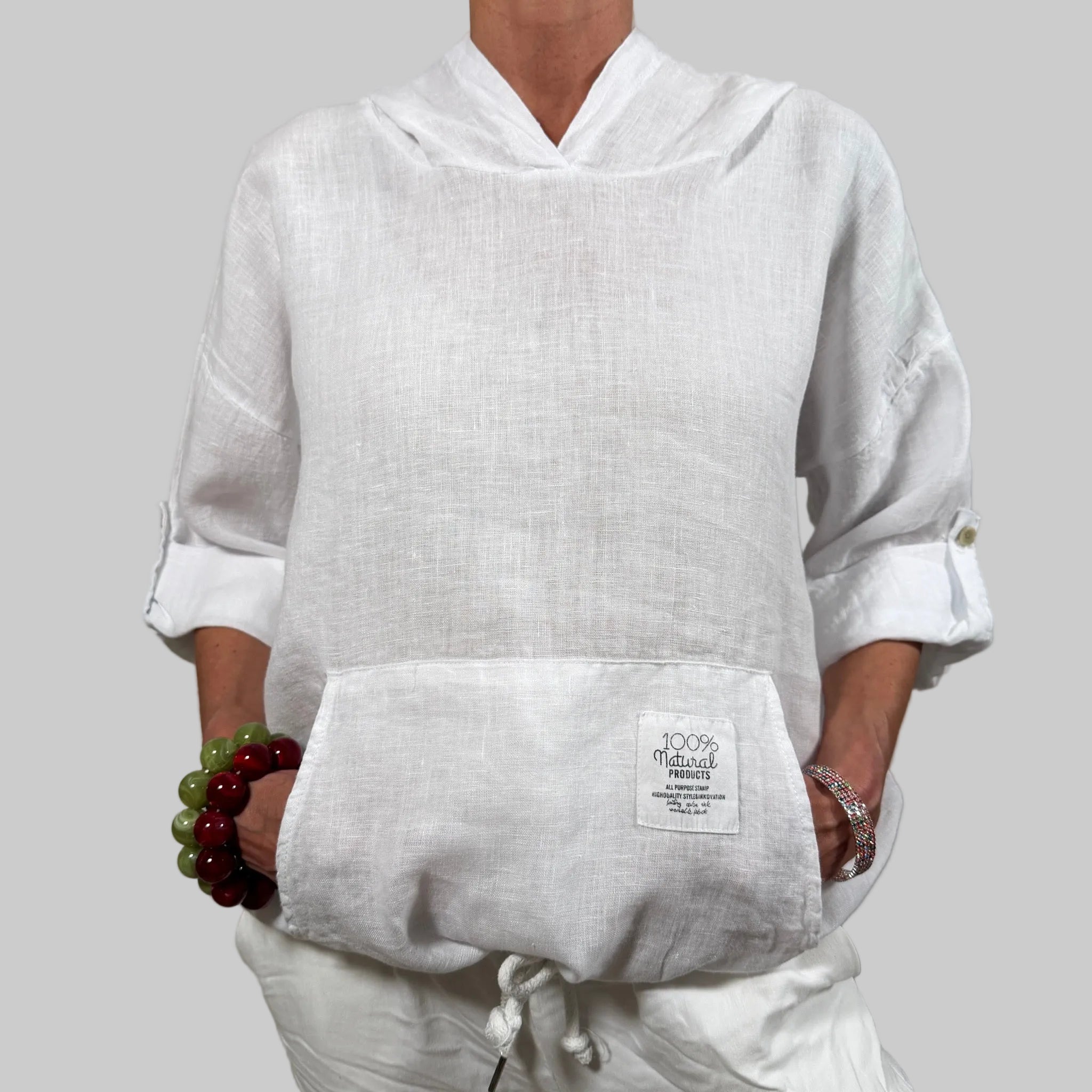 Leinenhemd Hoodie - Farbauswahl