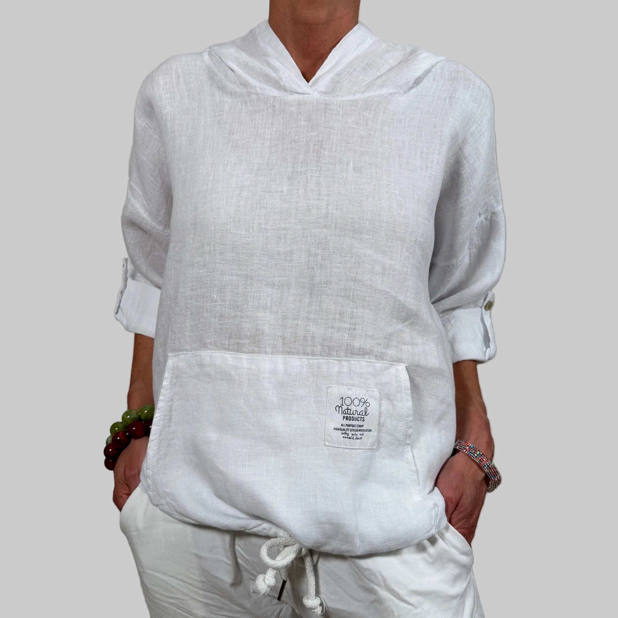 Leinenhemd Hoodie - Farbauswahl