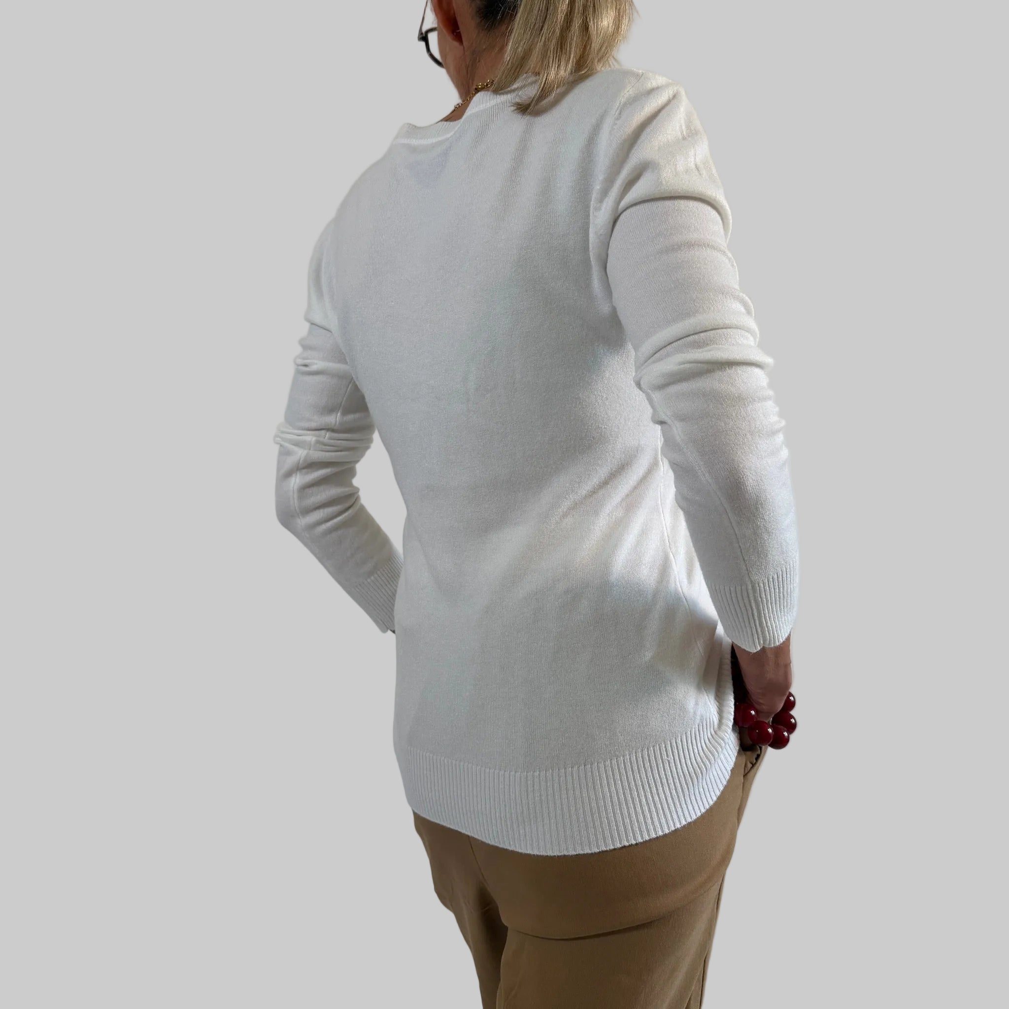 V-Feinstrickpullover - Slim Fit