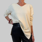 V-Feinstrickpullover