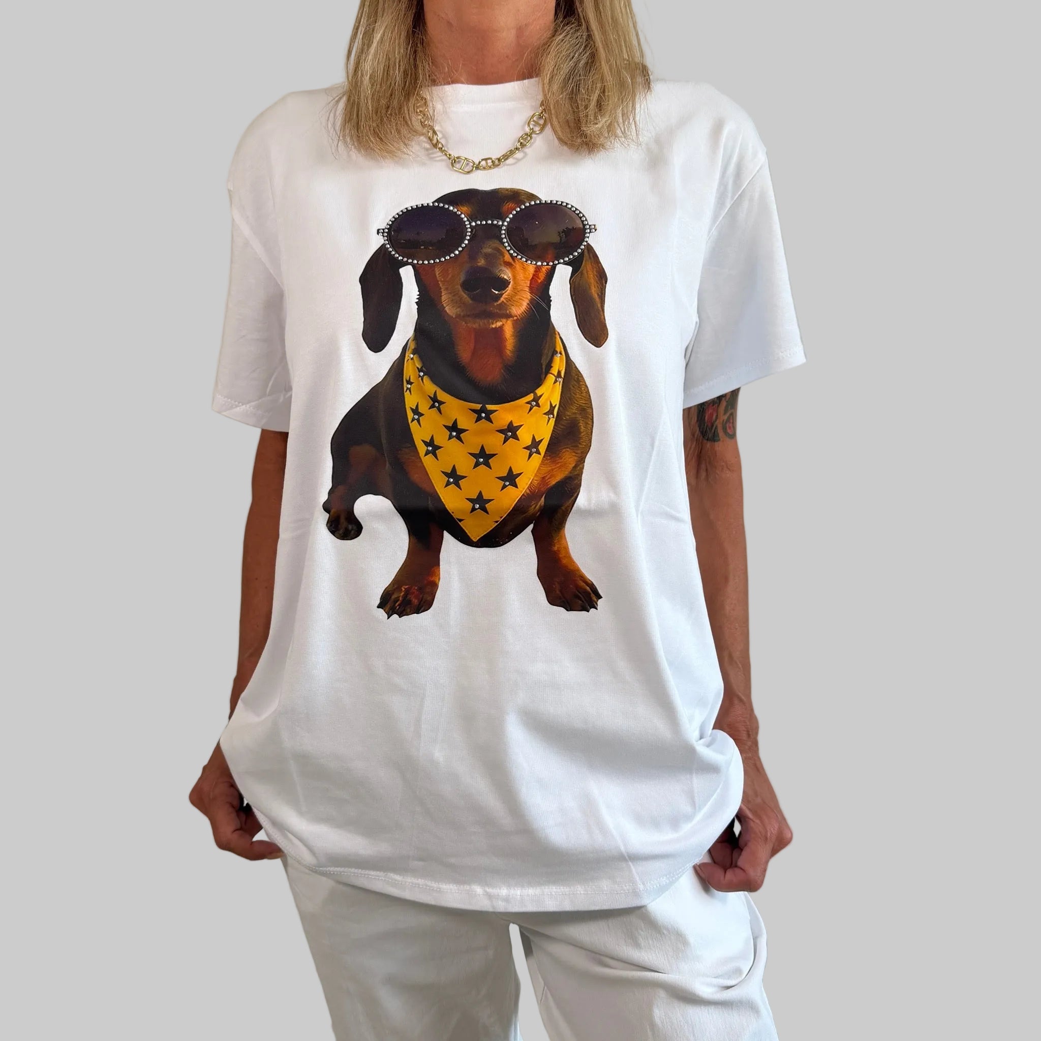 T-Shirt Dackel Glitzerbrille