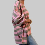 Pullover Streifen - Oversize