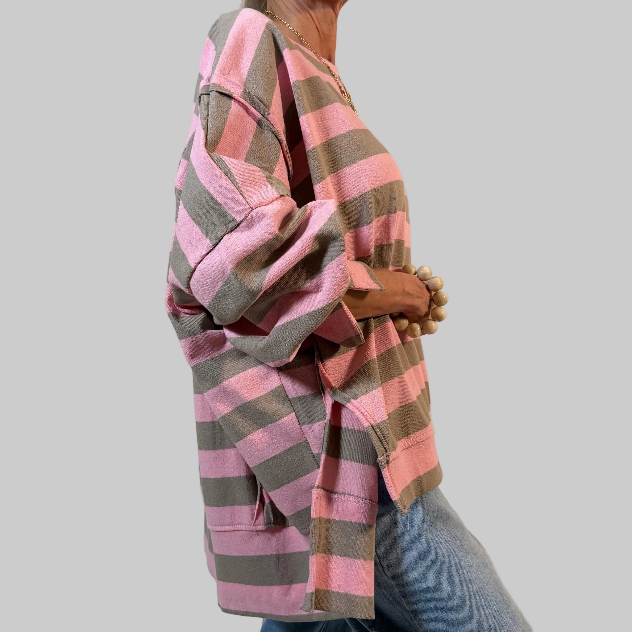 Pullover Streifen - Oversize