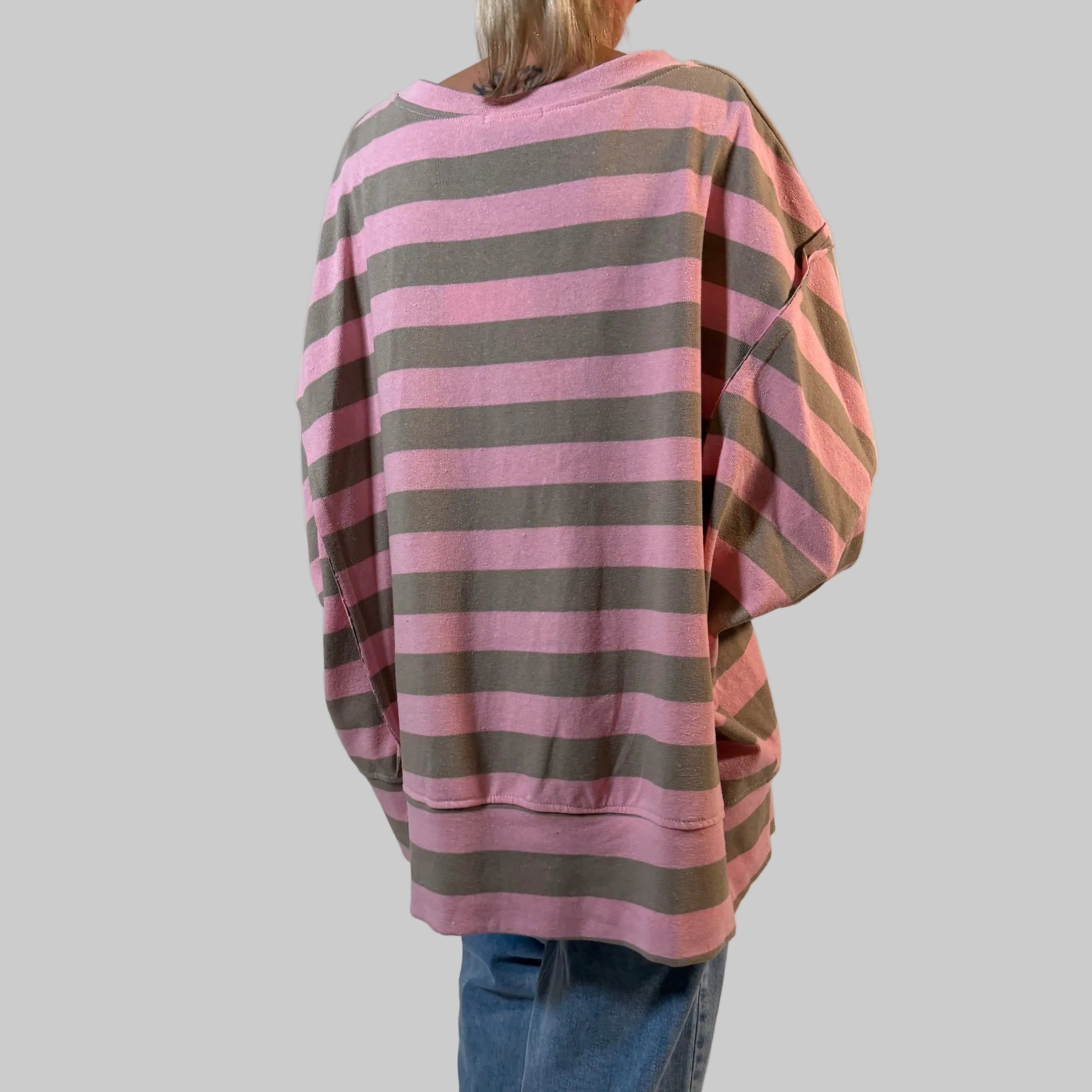 Pullover Streifen - Oversize