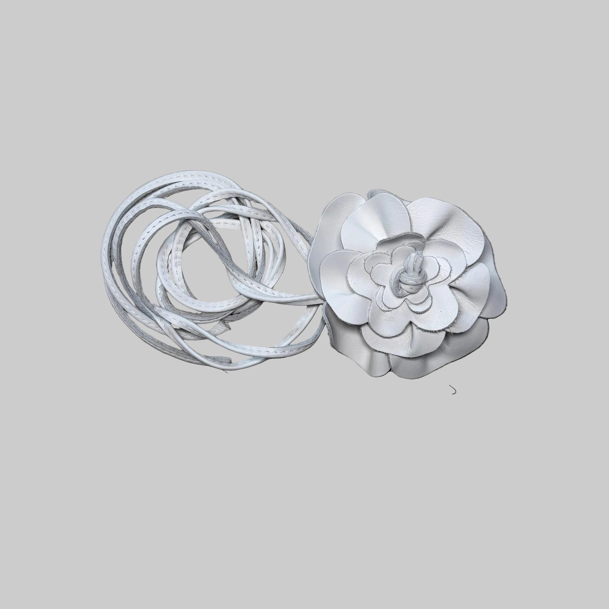 Lederbindegürtel Blume - Farbauswahl