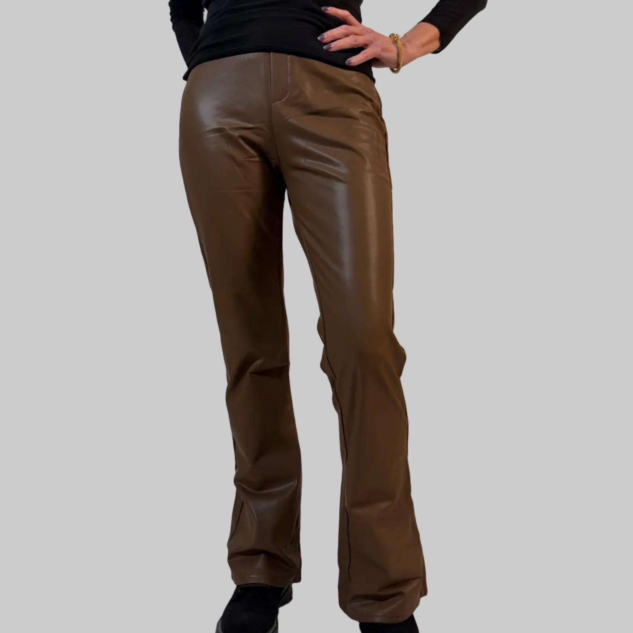 Stretch Lederhose - Bootcut