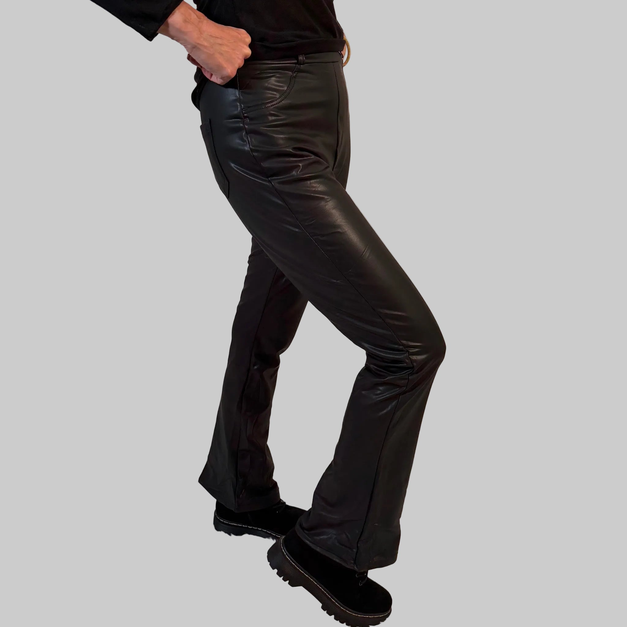 Stretch Lederhose - Bootcut