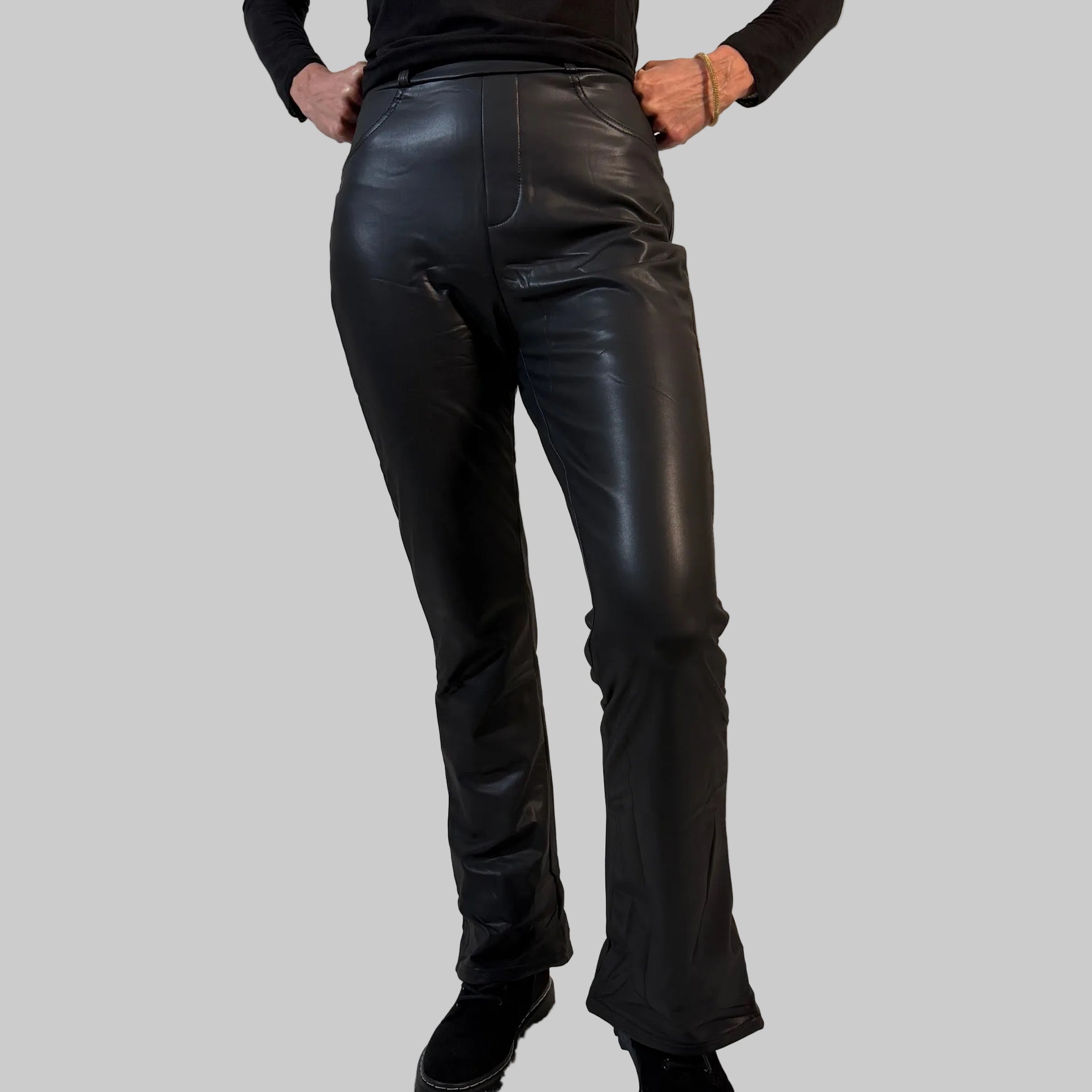 Stretch Lederhose - Bootcut