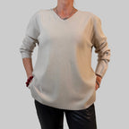 V-Feinstrickpullover