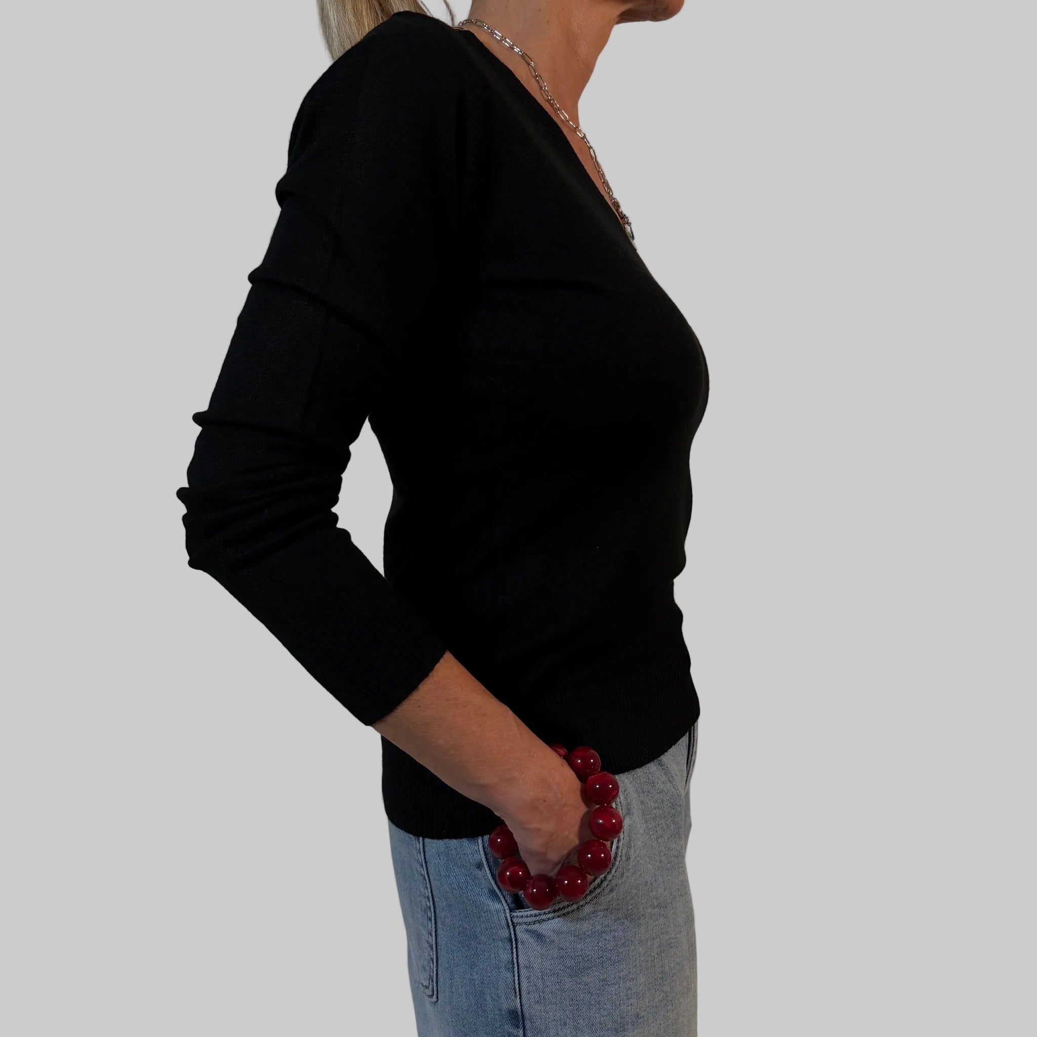 V-Feinstrickpullover - Slim Fit
