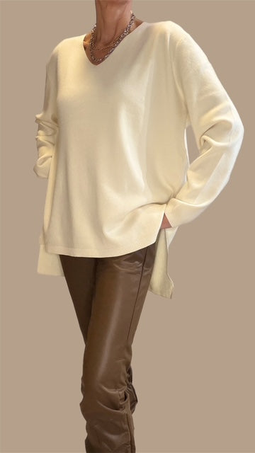 Feinstrickpullover weiß